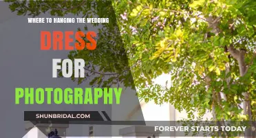 The Perfect Spot for Hanging Wedding Dress Photos