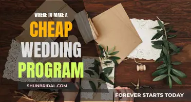 Cheap Wedding Programs: DIY Ideas and Money-Saving Tips