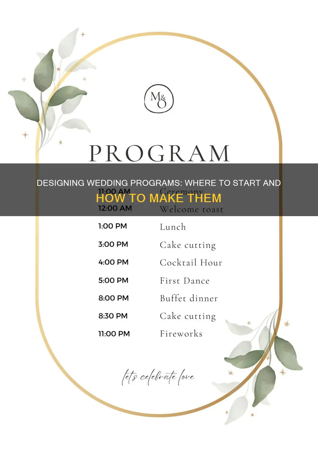 where to make wedding programs