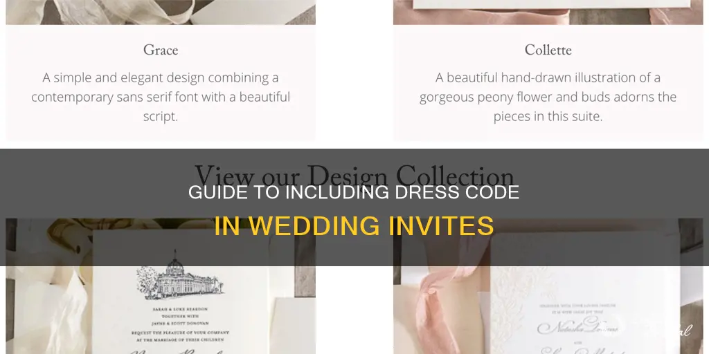 where to mention dresscode on wedding invite