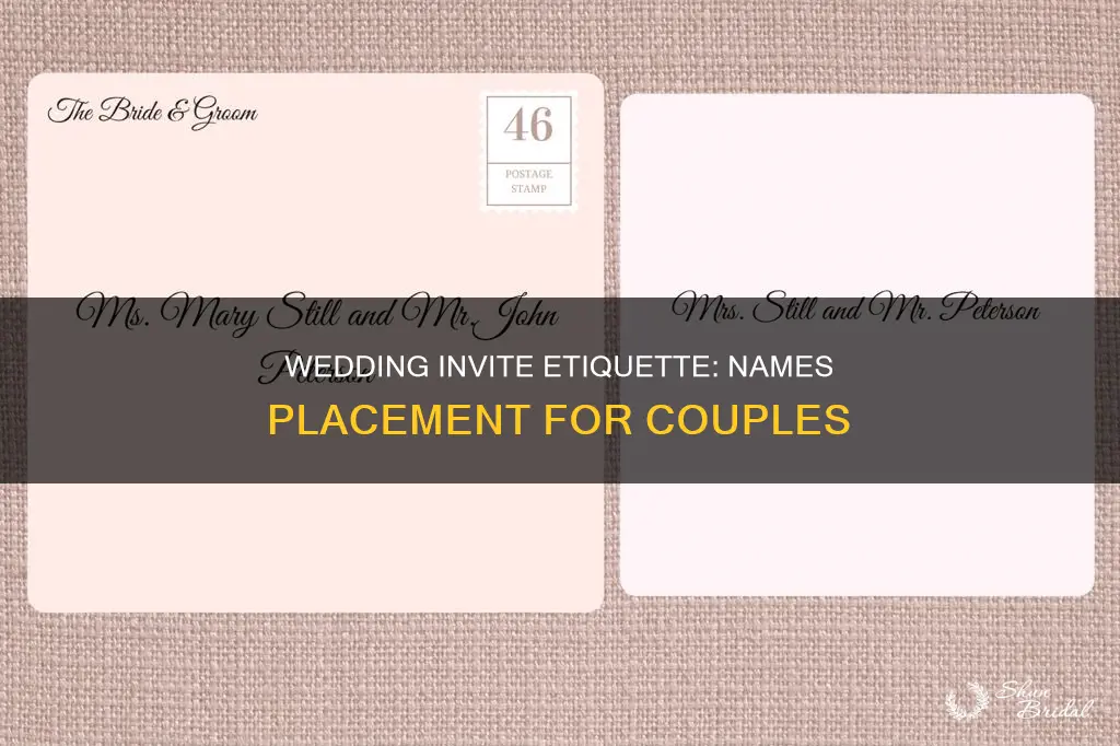 where to out name on wedding invite