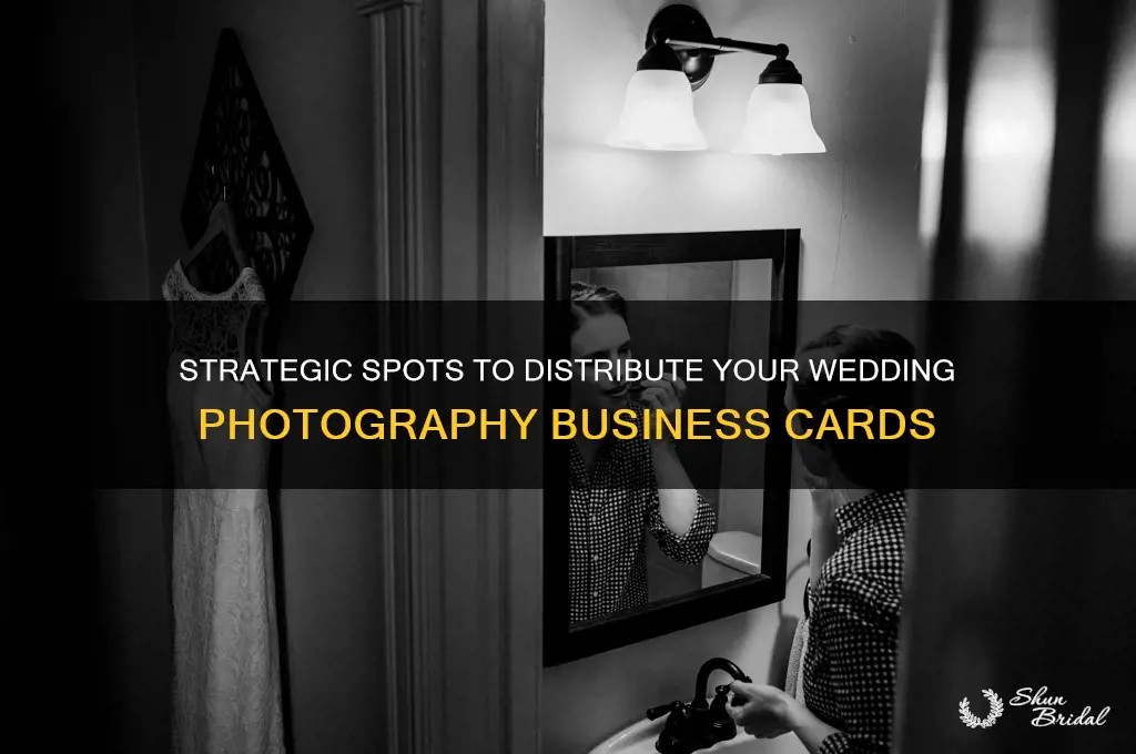 where to pass out business cards as a wedding photographer
