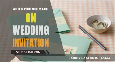 Address Label Placement for Wedding Invitations