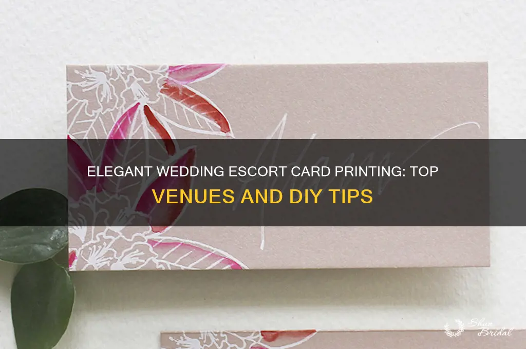 where to print wedding escort cards