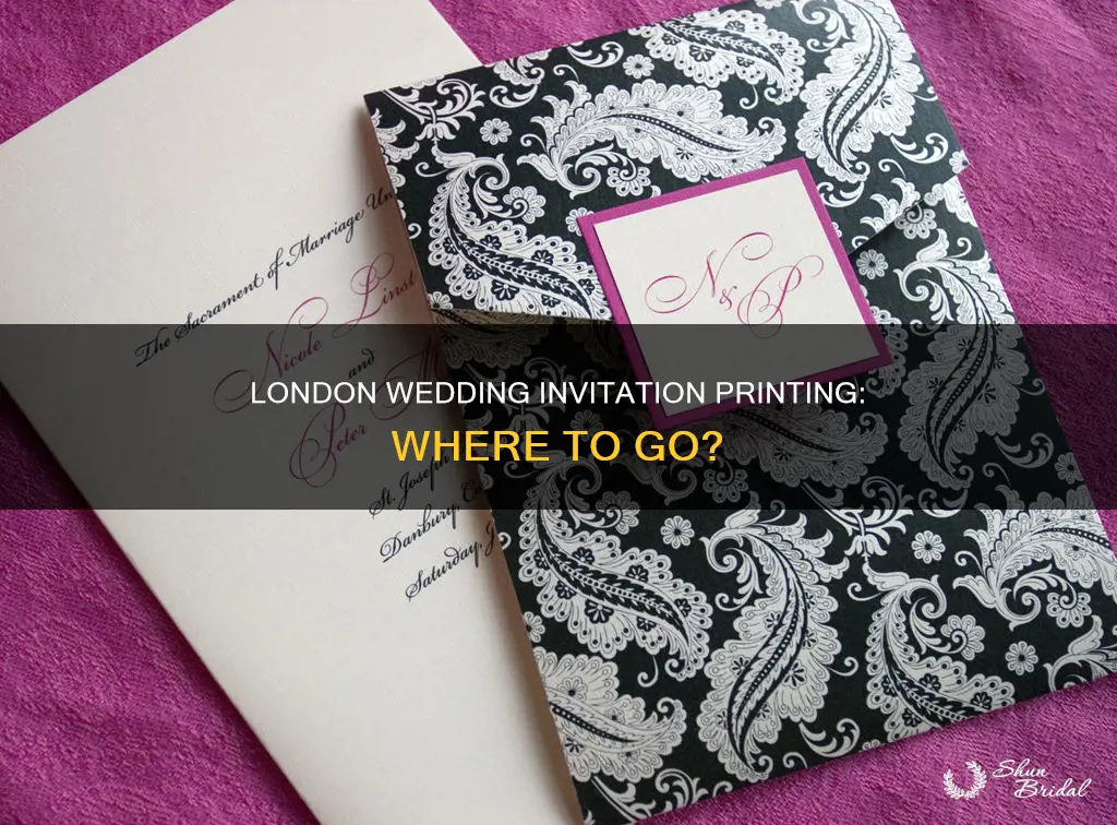 where to print wedding invitations london