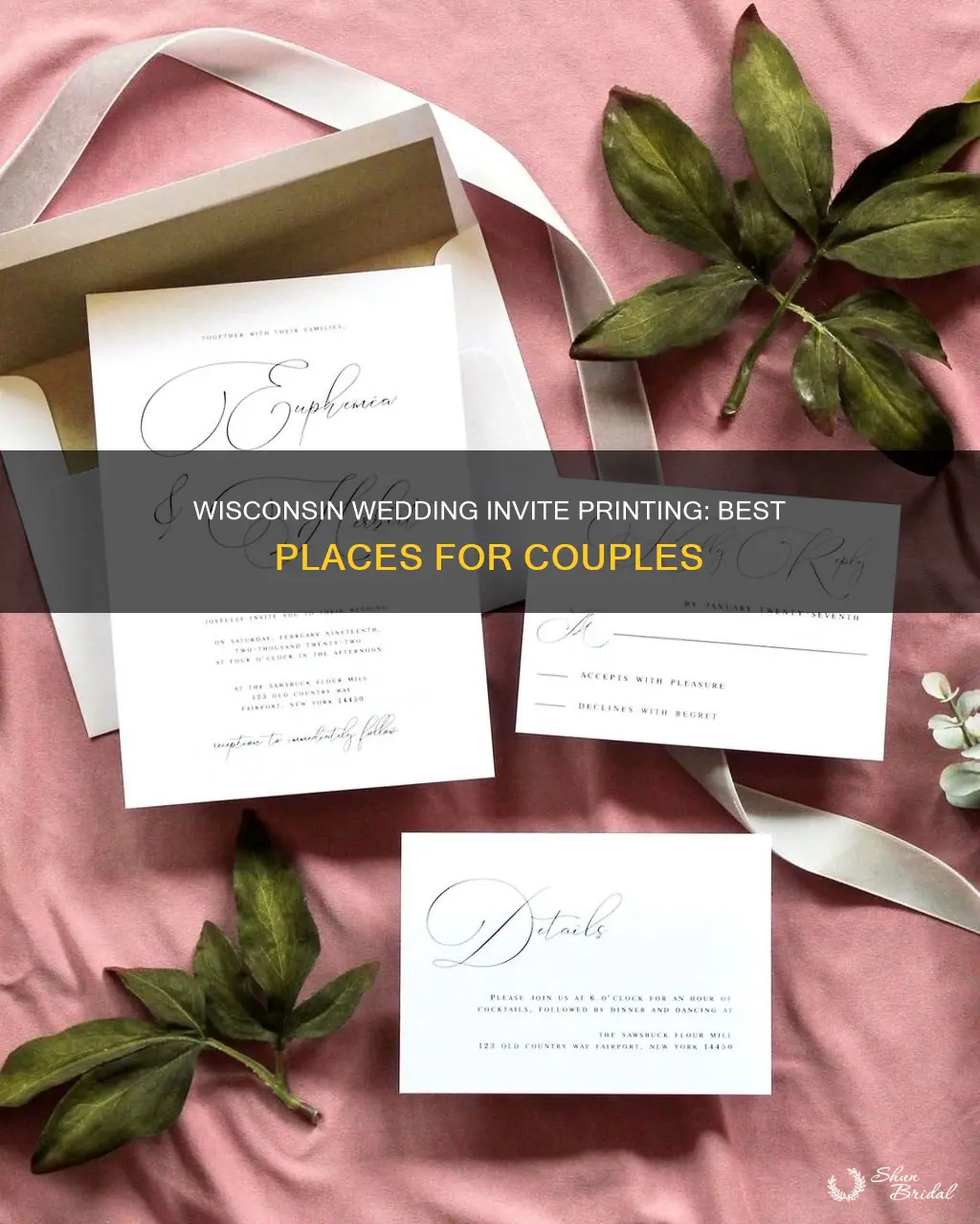 where to print wedding invites in Wisconsin