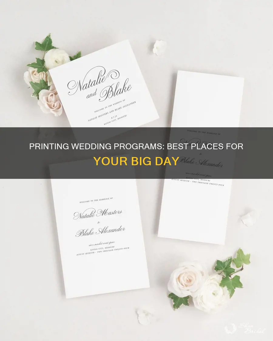 where to print wedding programs