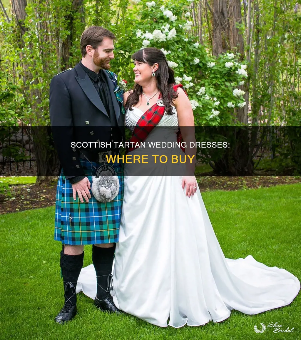 where to purchase scottish tartan wedding dress