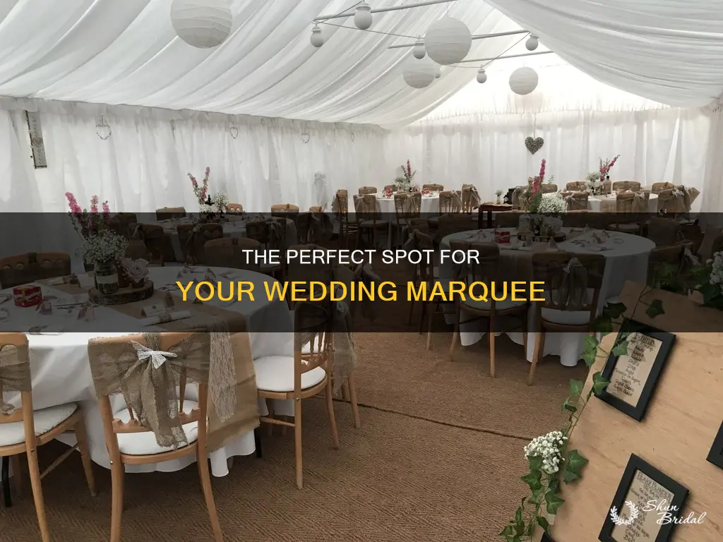 where to put a wedding marquee