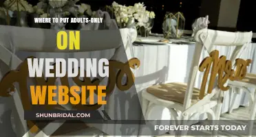 Adults-Only Weddings: Website Page Placement