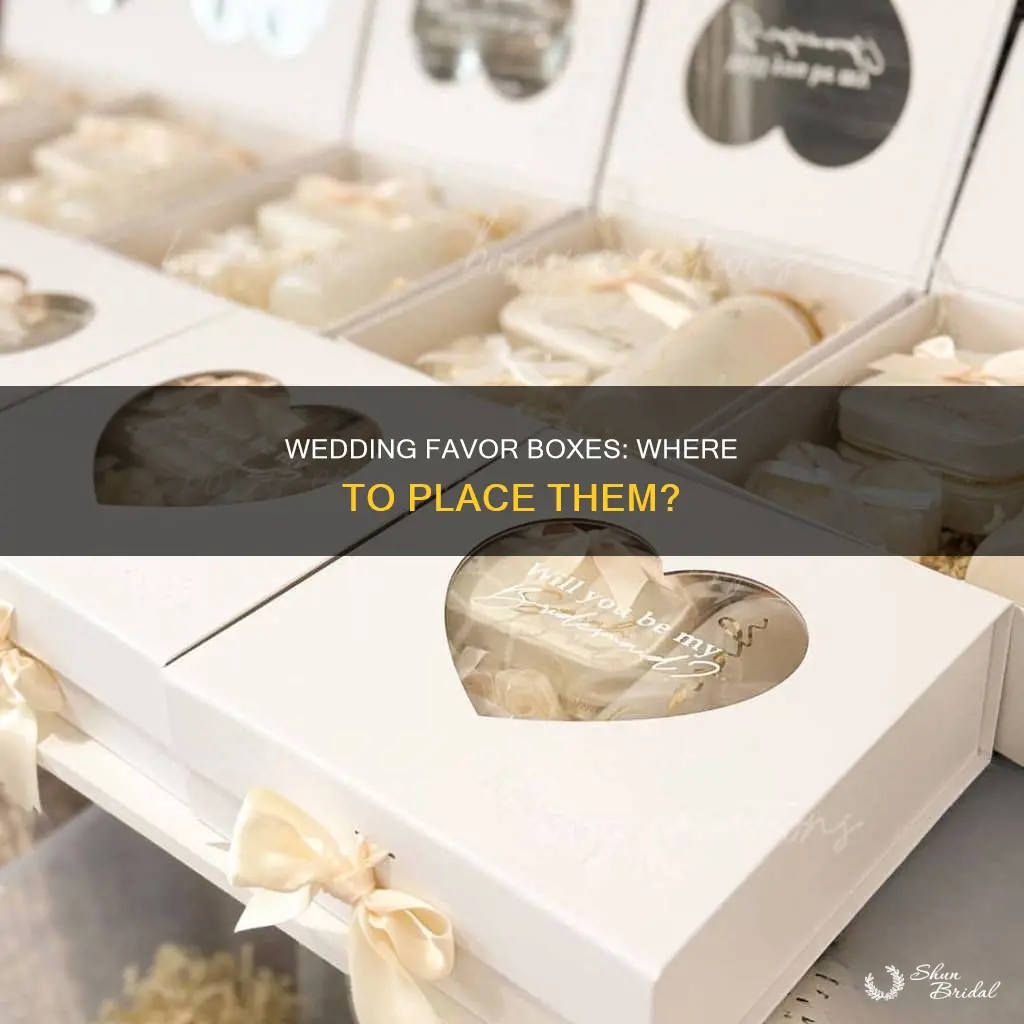 where to put favor boxes at wedding