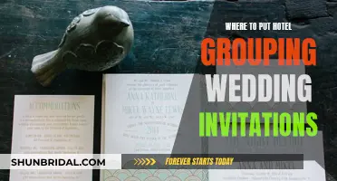 Hotel Wedding Invites: Grouping and Placement Ideas