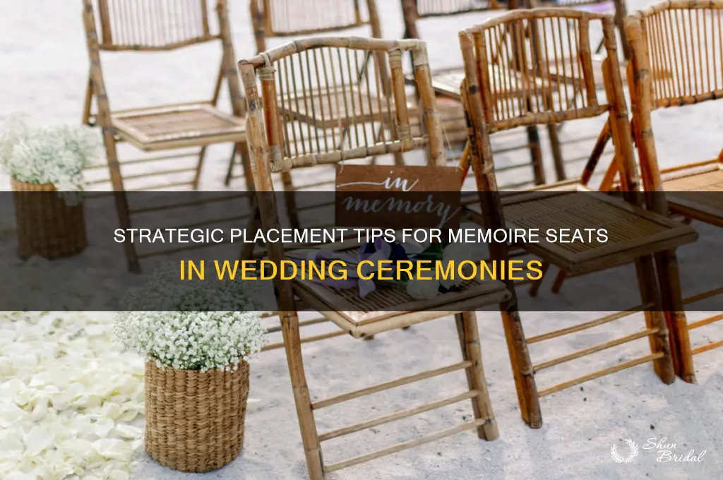 where to put memoire seat in wedding ceremony