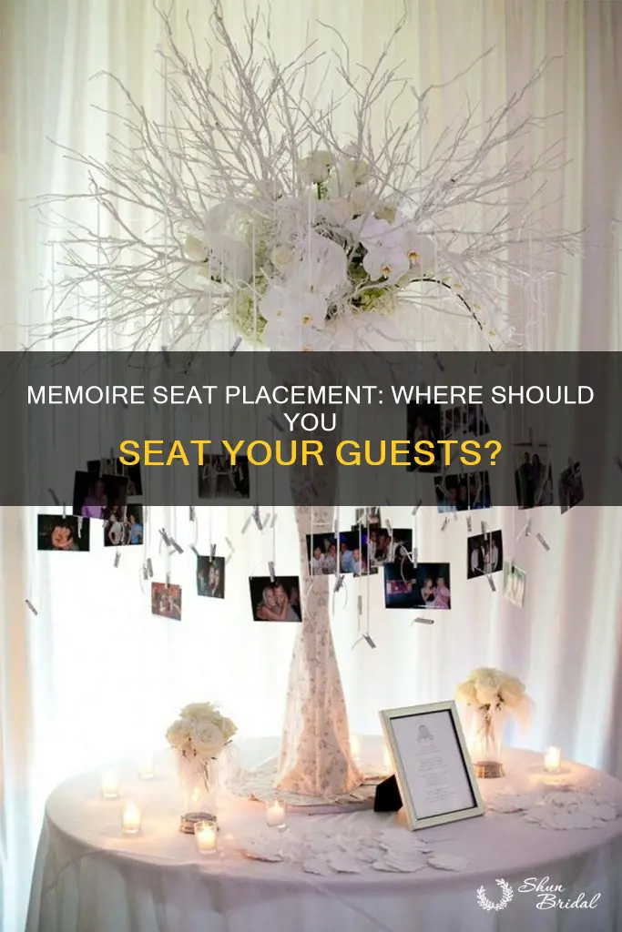 where to put memoire seat in wedding
