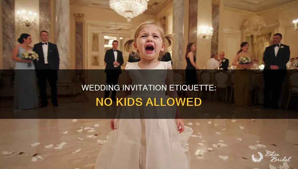 where to put no kids in a wedding inviation