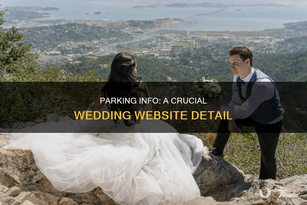 where to put parking information on wedding website