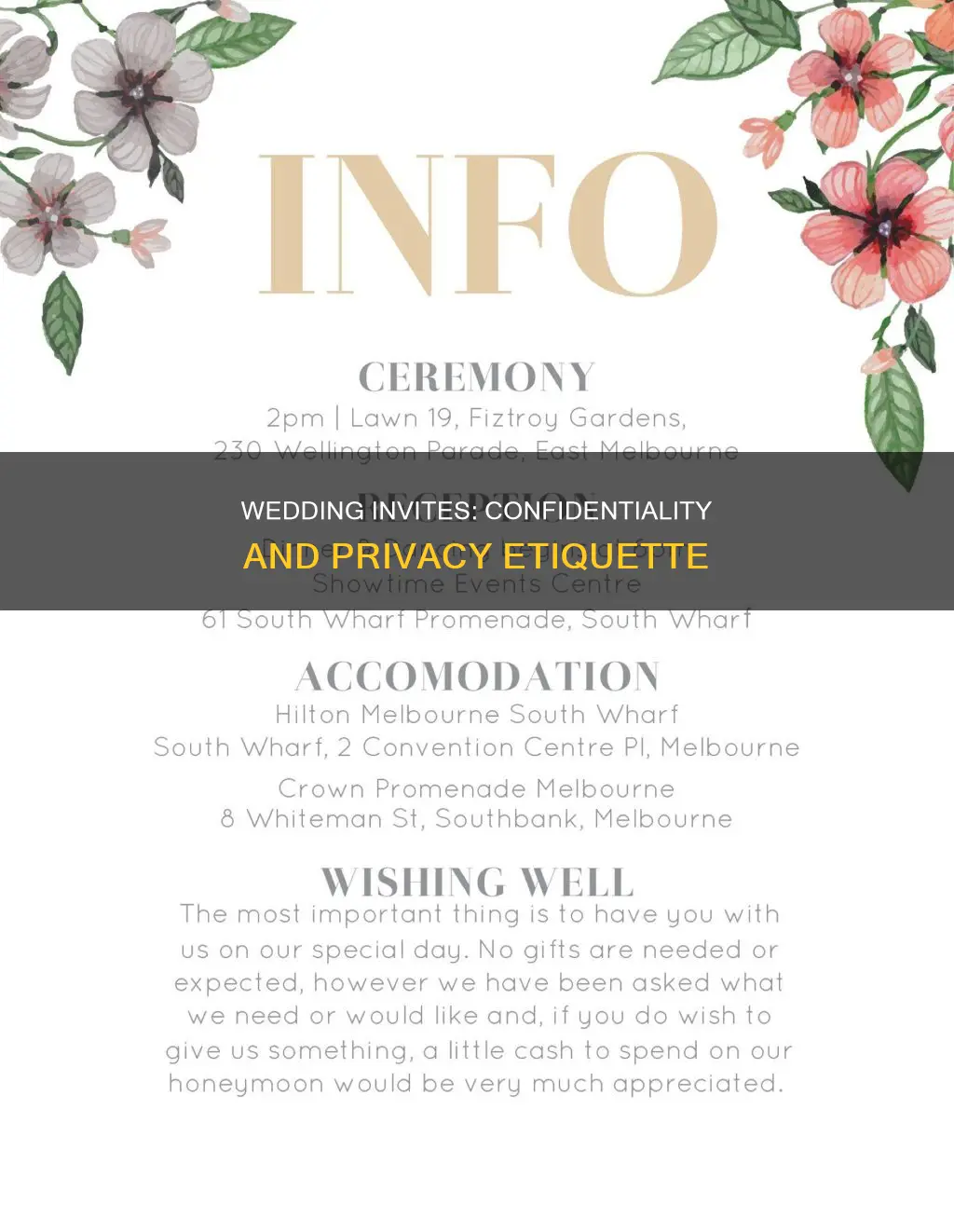 where to put personal and confidential on a wedding invitation