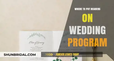 Wedding Program Readers: Where to Place Them?
