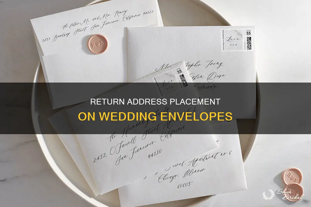 where to put return address on wedding envelope