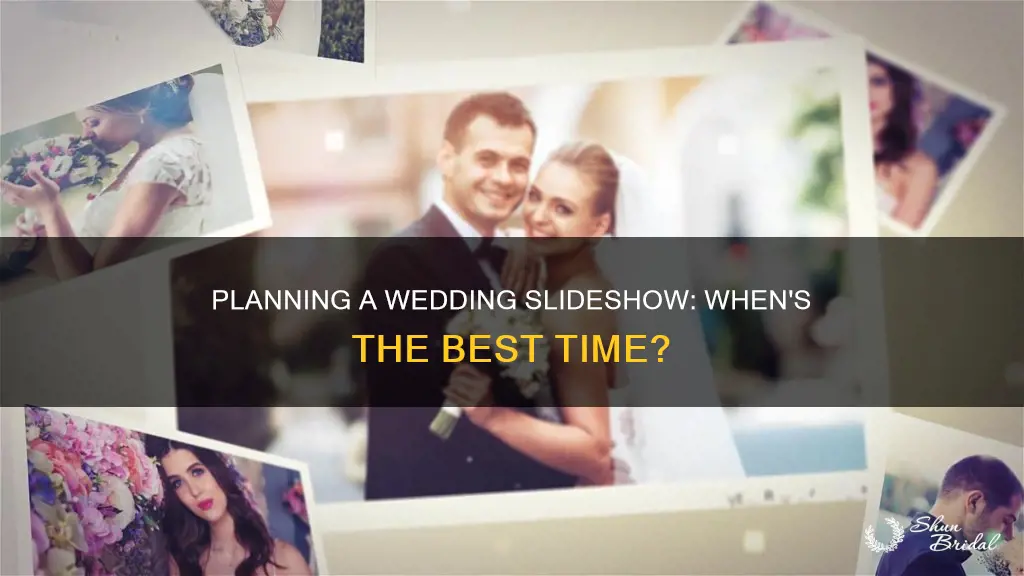 where to put slideshow in wedding timeline
