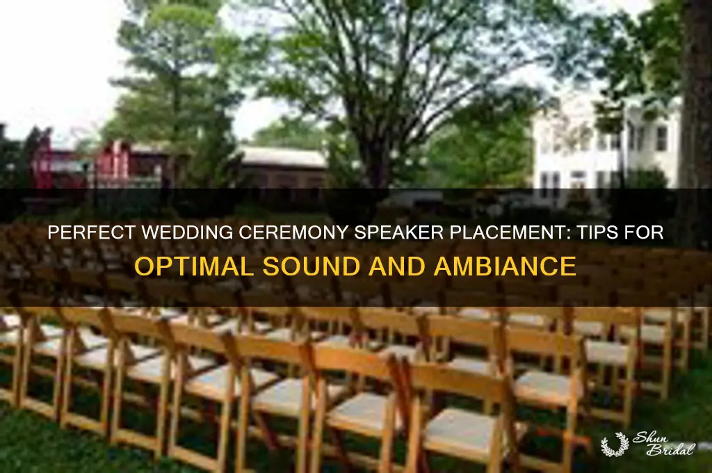 where to put speakers for wedding ceremony