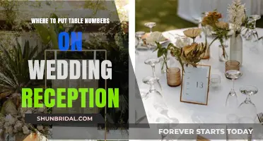 Table Numbers: The Perfect Placement at Your Wedding Reception