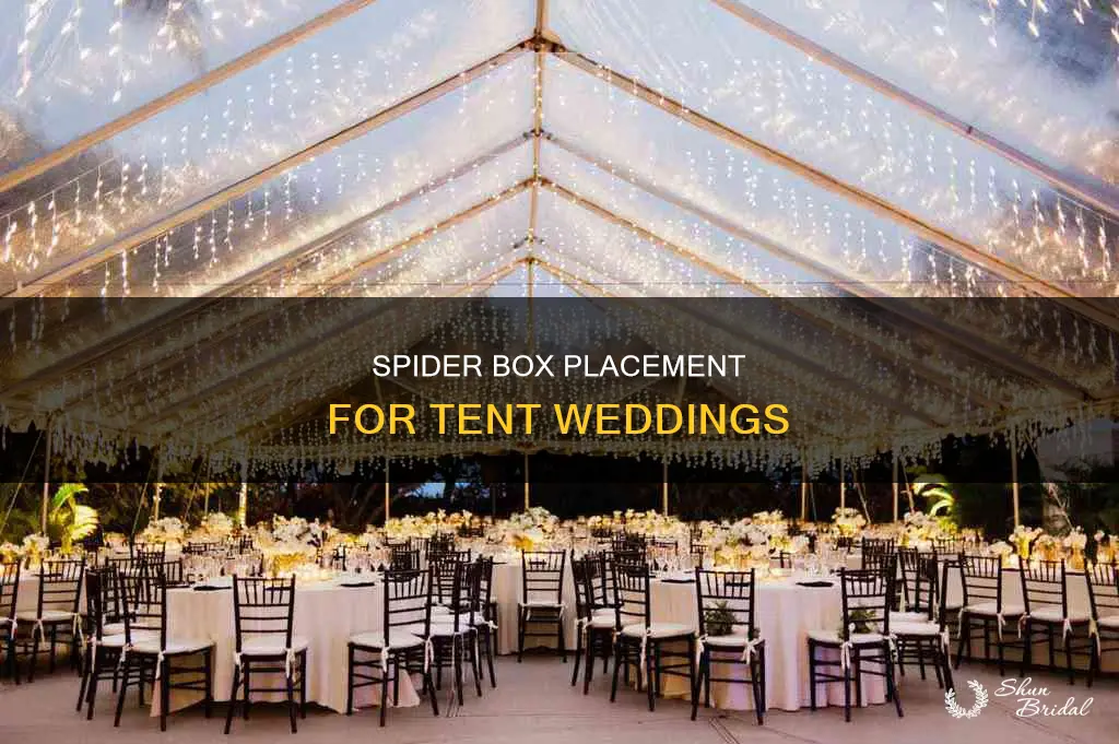 where to put the spider box for tent wedding