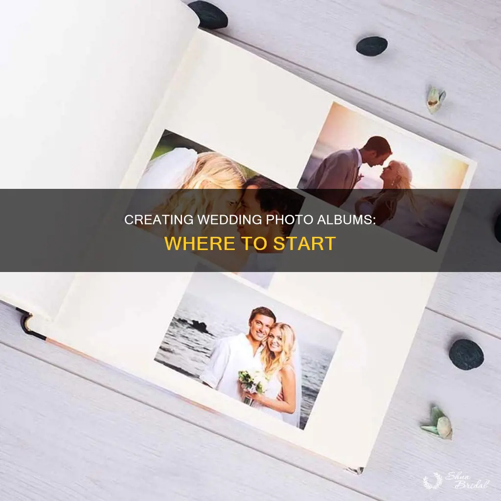 where to put together photo album for wedding
