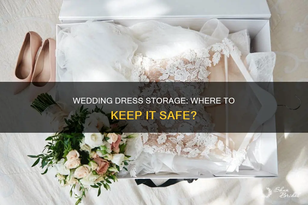 where to put wedding dress before wedding