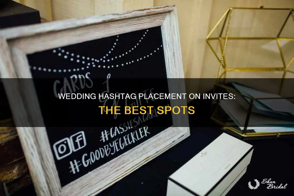 where to put wedding hashtag on invitation