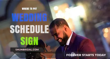 Wedding Schedule Sign: The Best Placement Ideas