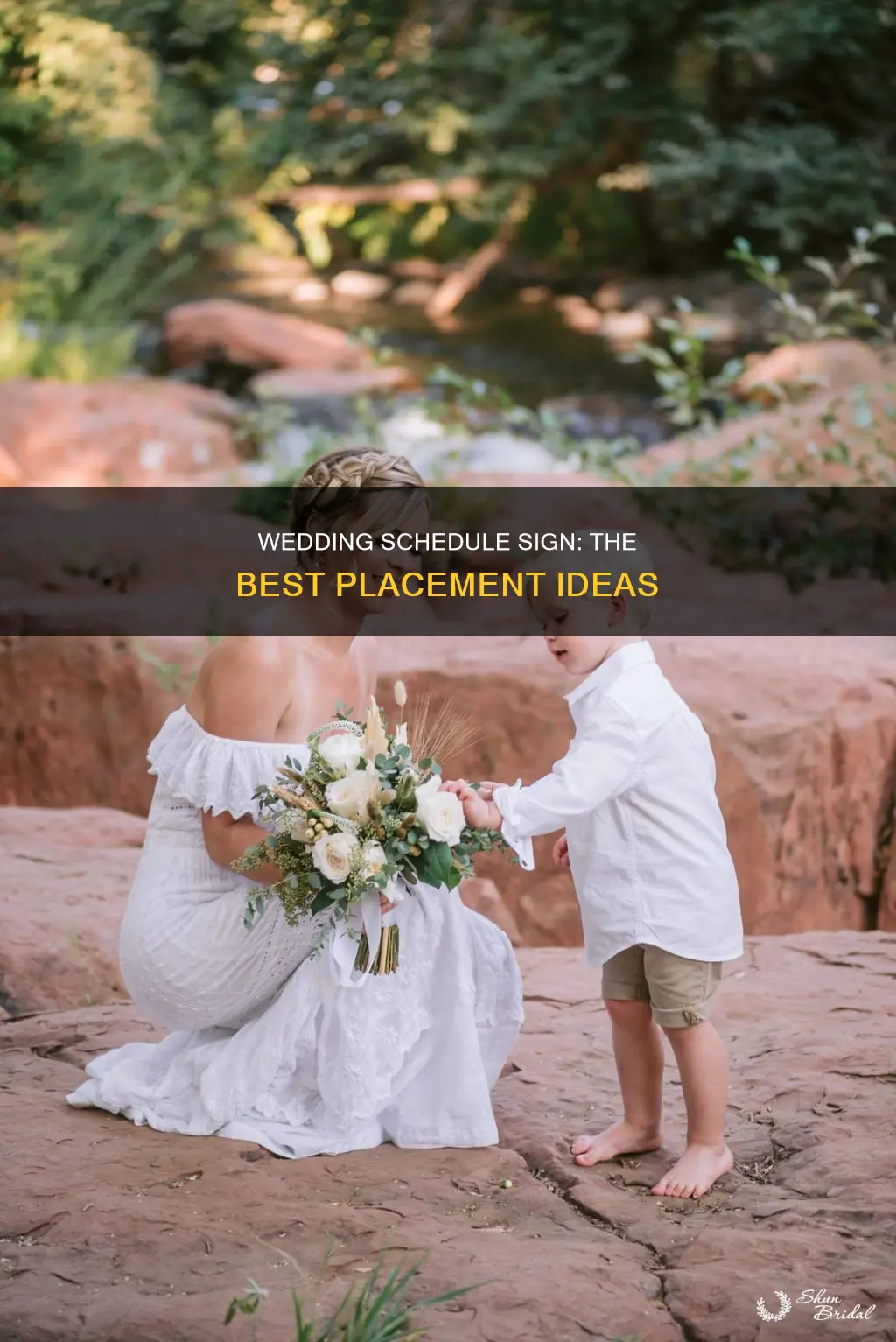 where to put wedding schedule sign