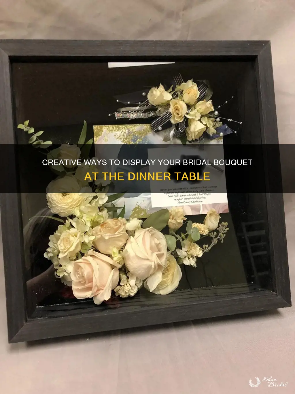 where to put your bouquet during dinner wedding