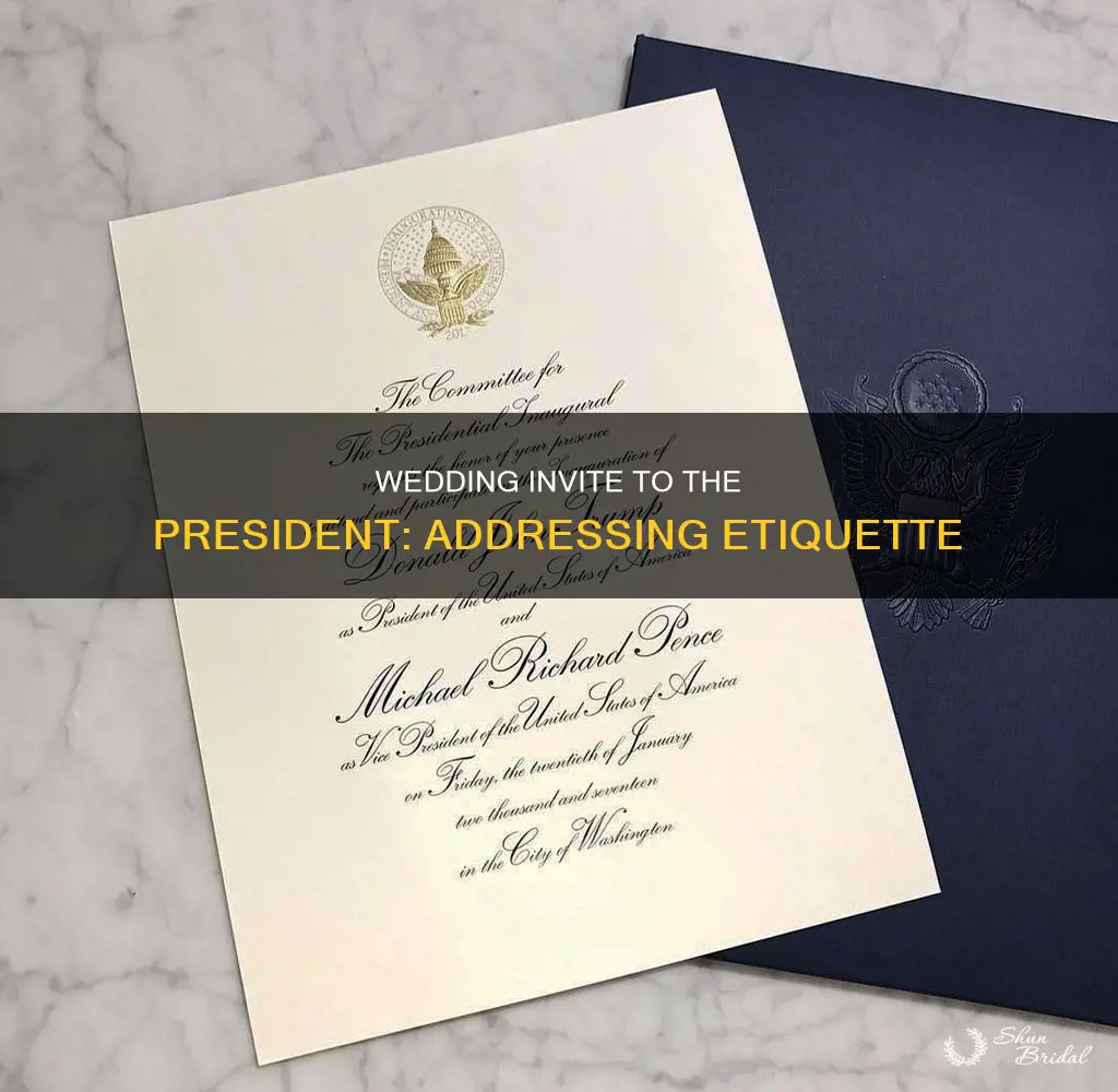 where to send a wedding invitation to the president