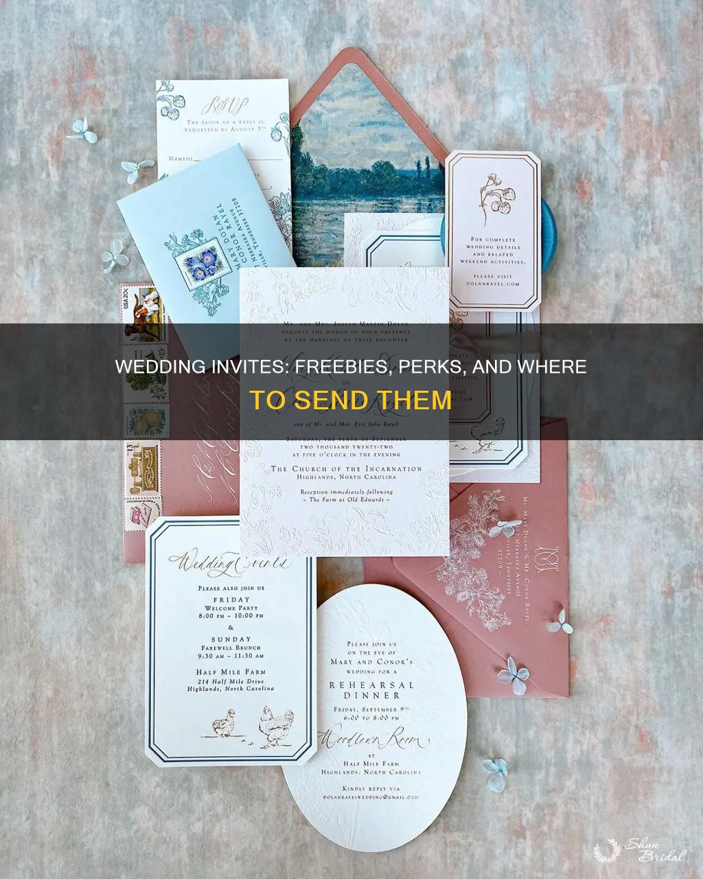 where to send wedding invites to get free stuff