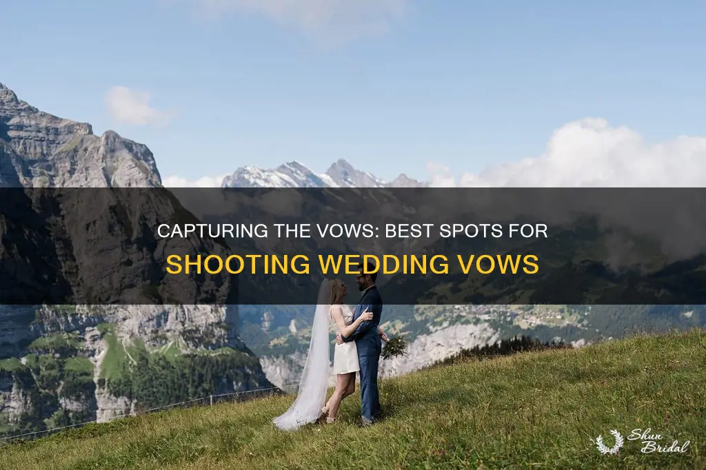 where to shoot at a wedding vows
