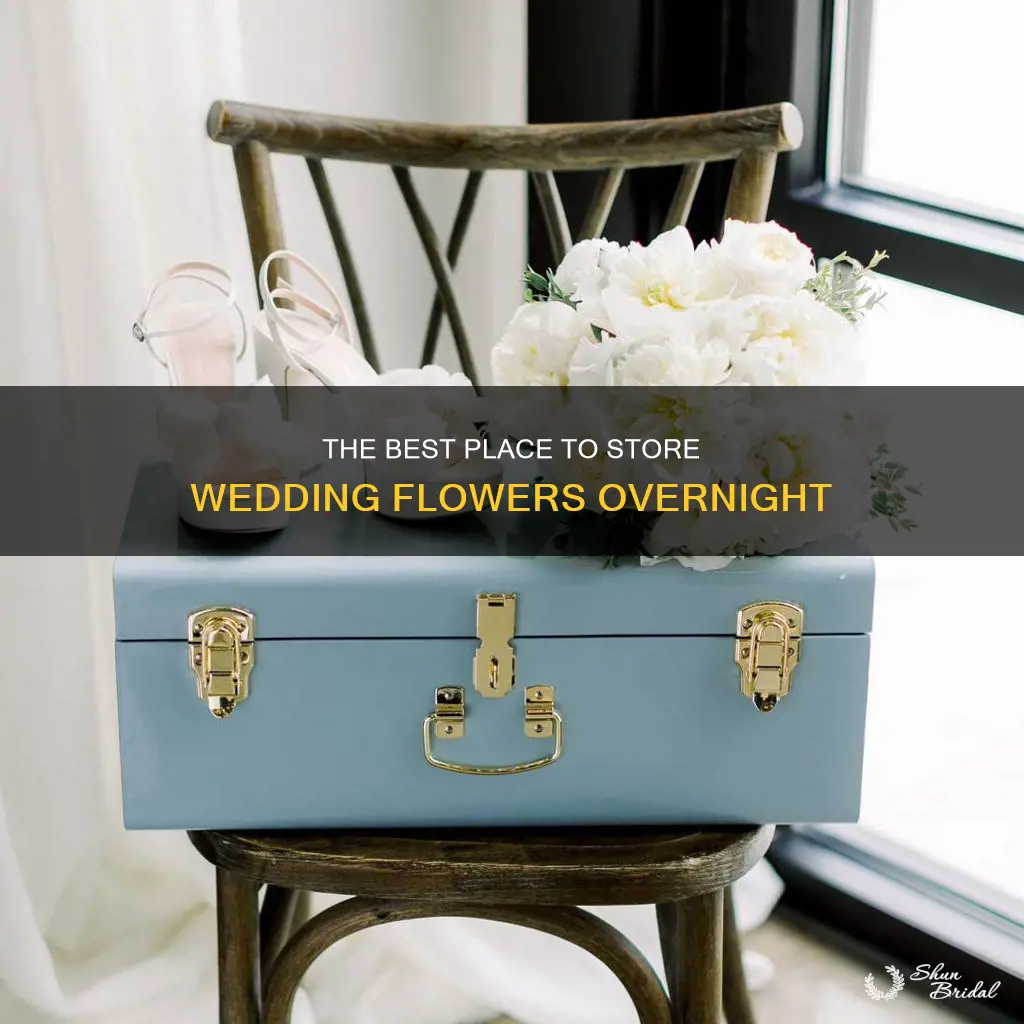 where to store flowers the night before wedding