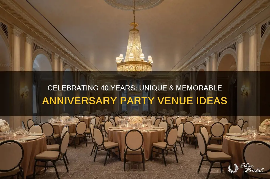where to throw a 40th wedding anniversary