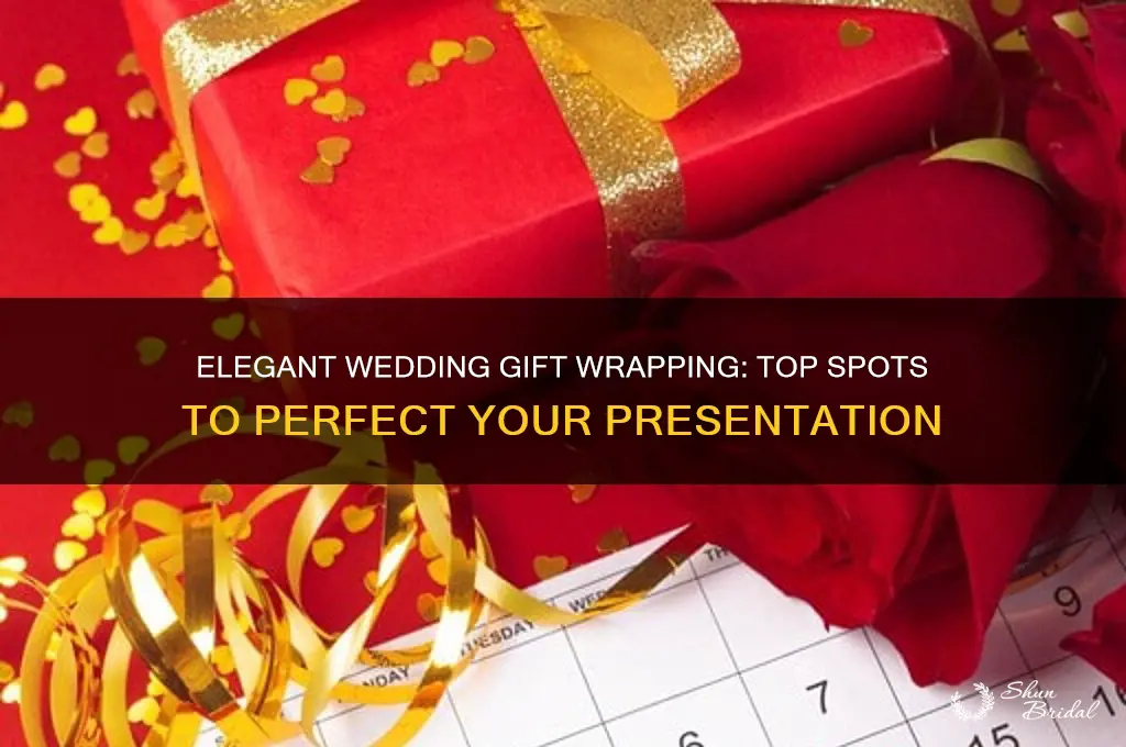 where to wrap a gift for wedding