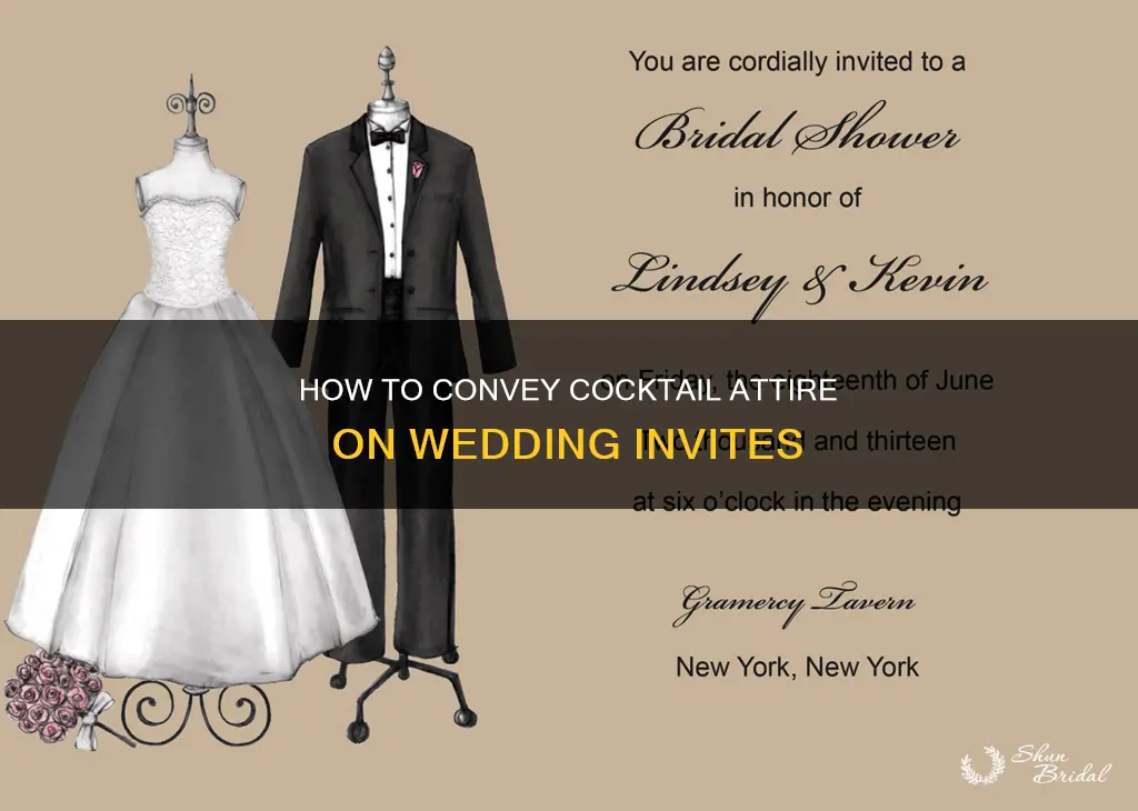 where to write cocktail attire on the wedding invite