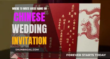 Chinese Wedding Etiquette: Guest Names on Invites