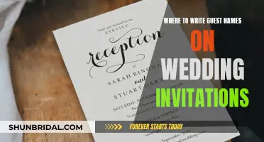 Wedding Etiquette: Guest Names Placement on Invites