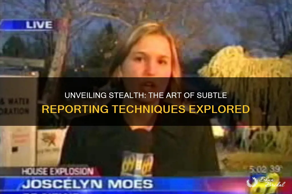 which approach best represents a veiled reporting technique