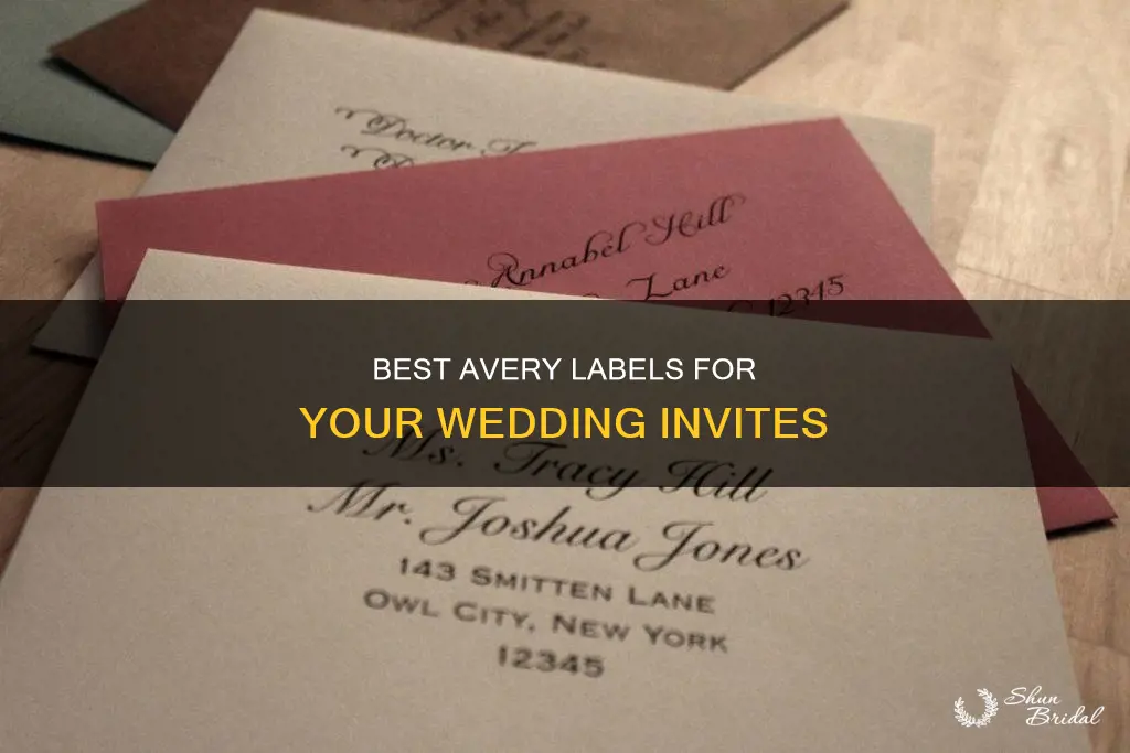 which avery labels work best for wedding invites