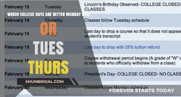 Choosing College Schedules: Monday & Wednesday vs. Tuesday & Thursday