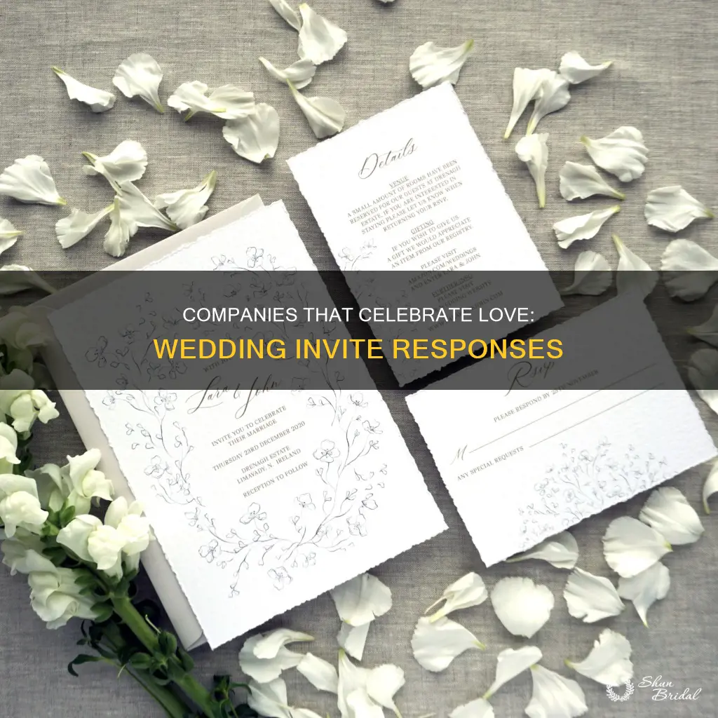 which companies reply to wedding invites