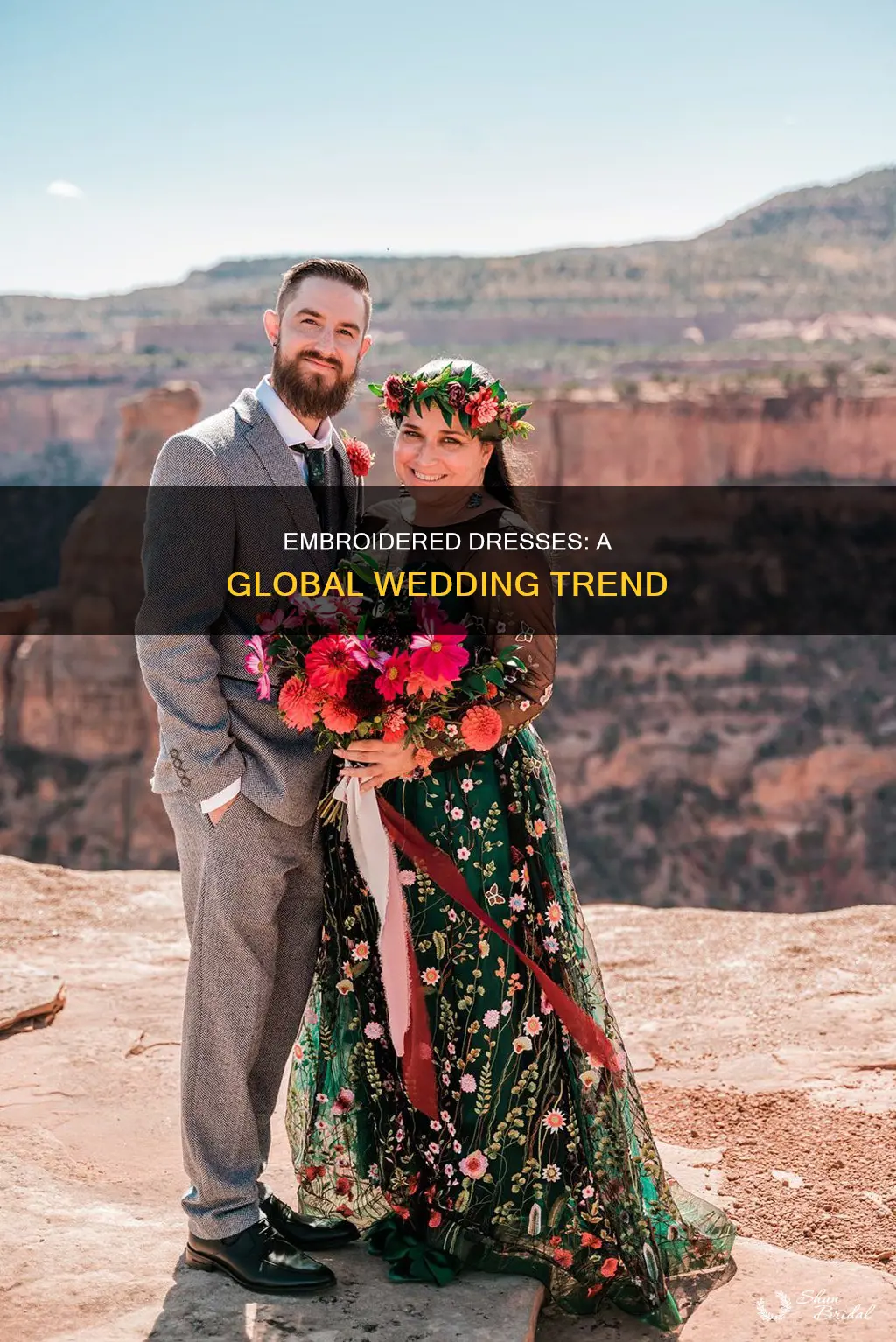 which country embroidered dress wedding