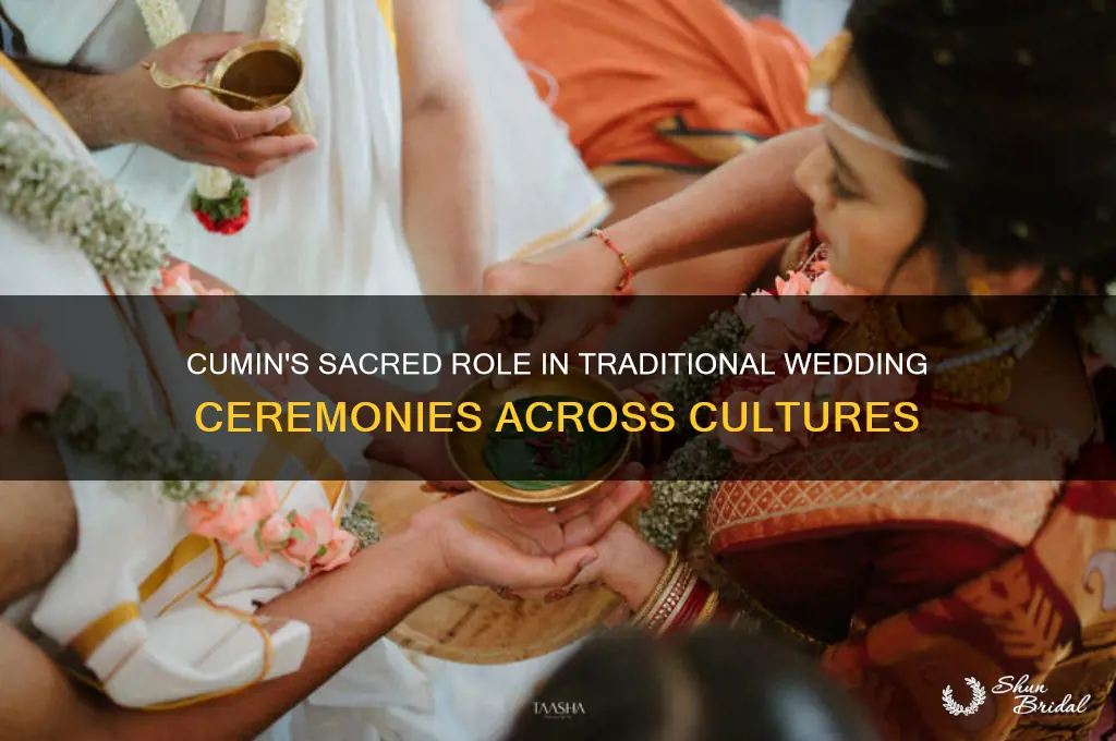 which culture use cumin in wedding ceremony