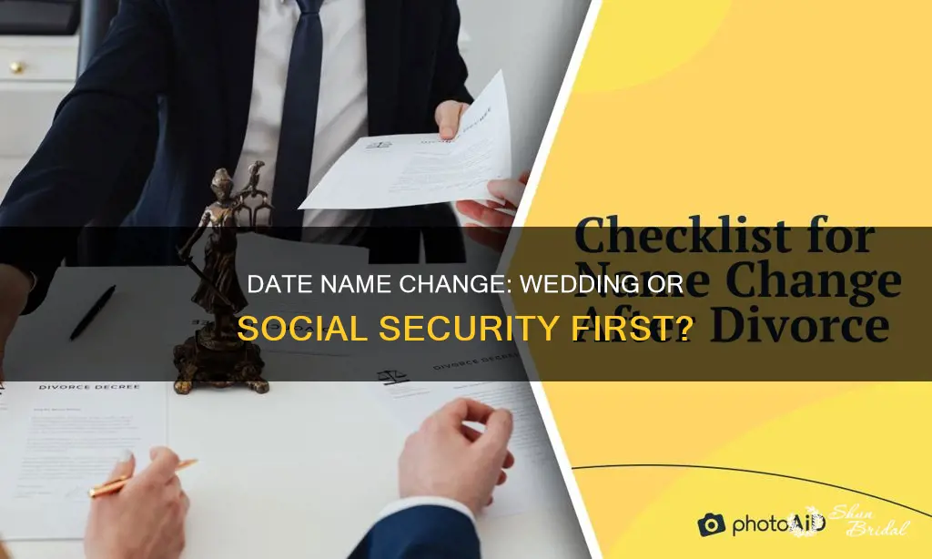 which date name change solemnize wedding date or social security