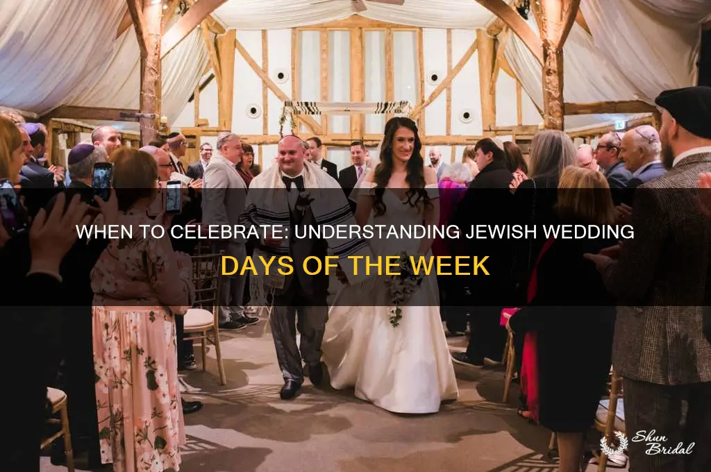 which day of week are jewish wedding